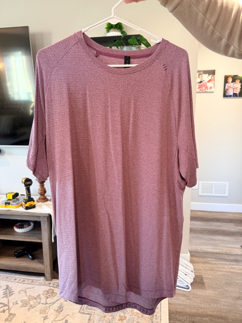 lululemon athletica Heathered Plum Crew Tee